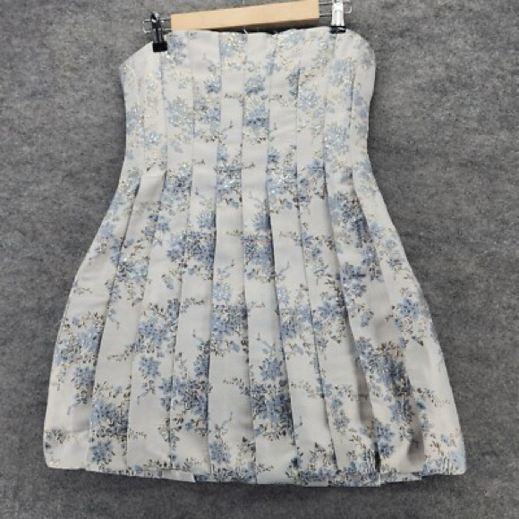 Storia strapless Woman’s pleated brocade bubble dress -small - Picture 1 of 5